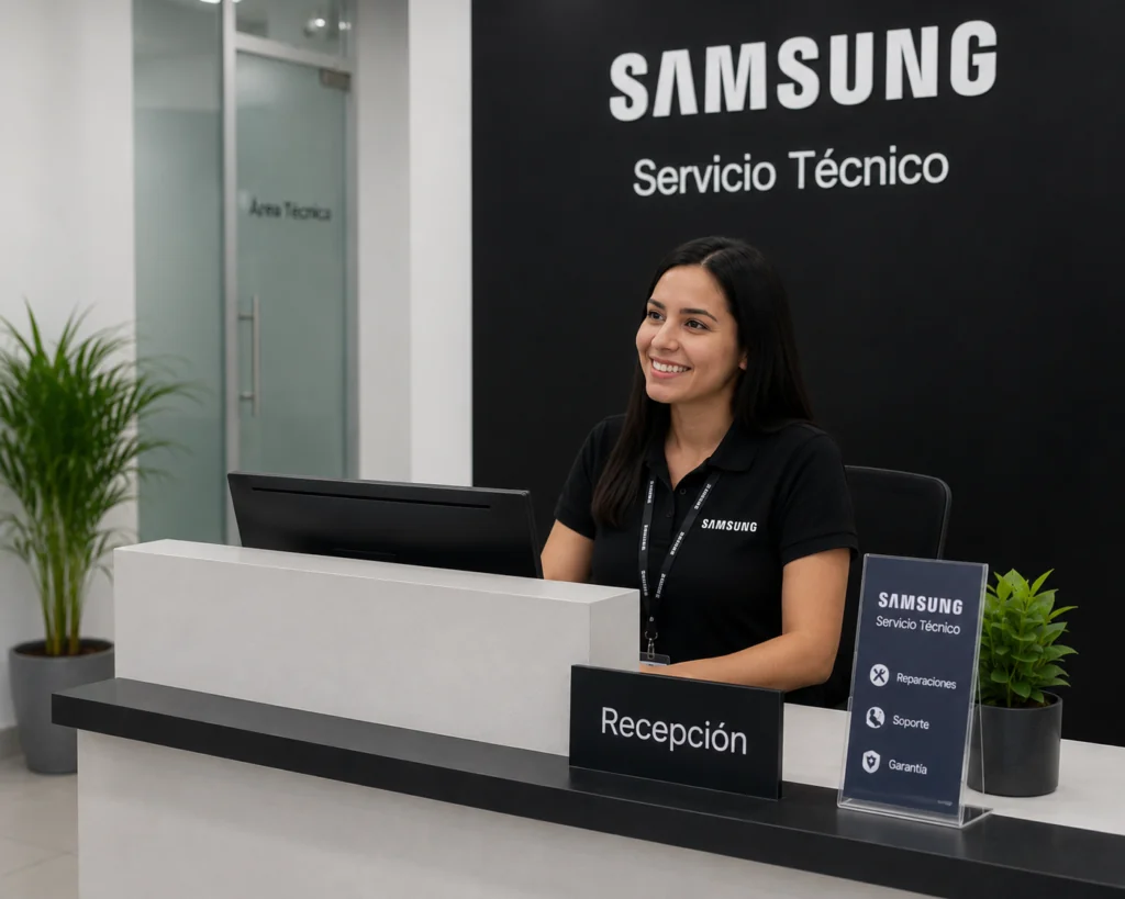 Recepción del centro de servicio técnico autorizado Samsung en Ecuador
